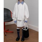 ベージュ | 【aimoha KIDS】チェック襟トップス＆スカートセットアップ | aimoha kids
