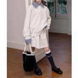 【aimoha KIDS】チェック襟トップス＆スカートセットアップ | aimoha kids | 詳細画像2 