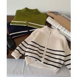 【aimoha-KIDS-】ボーダーニットジャケット【AW】 | aimoha kids | 詳細画像8