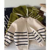 【aimoha-KIDS-】ボーダーニットジャケット【AW】 | aimoha kids | 詳細画像11