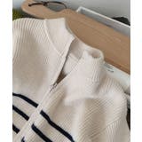 【aimoha-KIDS-】ボーダーニットジャケット【AW】 | aimoha kids | 詳細画像3