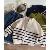 【aimoha-KIDS-】ボーダーニットジャケット【AW】 | aimoha kids | 詳細画像6