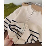 【aimoha-KIDS-】ボーダーニットジャケット【AW】 | aimoha kids | 詳細画像7