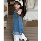 【aimoha-KIDS-】キッズ ジップアップデニムワンピー | aimoha kids | 詳細画像4