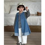 【aimoha-KIDS-】キッズ ジップアップデニムワンピー | aimoha kids | 詳細画像2