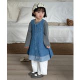 【aimoha-KIDS-】キッズ ジップアップデニムワンピー | aimoha kids | 詳細画像6
