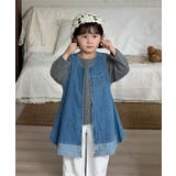 【aimoha-KIDS-】キッズ ジップアップデニムワンピー | aimoha kids | 詳細画像3