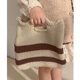 モカ | 【aimoha-KIDS-】ニットハンドバッグ【AW】 | aimoha kids