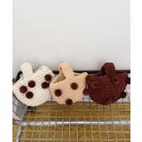 【aimoha-KIDS-】ボンボン付きニット編みハンドバッグ【AW】 | aimoha kids | 詳細画像7