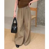 ベージュ | 【Decade classic】タックワイドパンツ | DECADECLASSIC