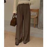 ベージュ | タックデザインワイドパンツ | aimoha