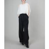 ブラック | ワイドタックパンツ | aimoha 