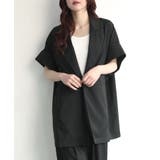 ブラック | 半袖テーラードジャケット | aimoha 