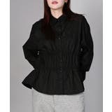 ブラック | シャーリングブラウス | aimoha