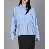 ライトブルー | シャーリングブラウス | aimoha