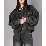 ブラック | ショート丈デニムジャケット | aimoha