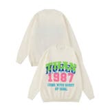 ライトベージュ | HOOK -select- アメカジ英字ニットプルオーバー【AW】 | HOOK