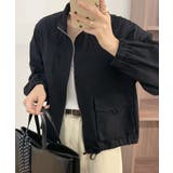 ブラック | ウエストギャザージャケット | aimoha