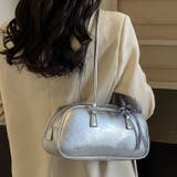 シルバーPUレザーバッグ ショルダーバッグ | aimoha  | 詳細画像1 