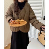 波打ちキルティングVネックダウン | aimoha  | 詳細画像2 