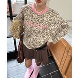 for girls フロントプリントレオパード総柄リンガースウェット | HOOK | 詳細画像11