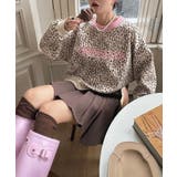 for girls フロントプリントレオパード総柄リンガースウェット | HOOK | 詳細画像6