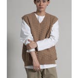 ベージュ | Textured V Neck | aimoha men