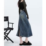 【BANICO】バックスリットデニムスカート | aimoha | 詳細画像12