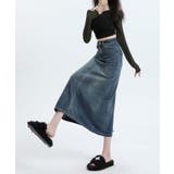 【BANICO】バックスリットデニムスカート | aimoha | 詳細画像1