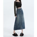 【BANICO】バックスリットデニムスカート | aimoha | 詳細画像2