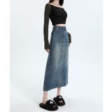 【BANICO】バックスリットデニムスカート | aimoha | 詳細画像5