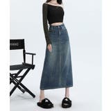 【BANICO】バックスリットデニムスカート | aimoha | 詳細画像8