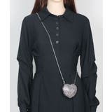 ブラック | 【Jasmine】ミニハートショルダーバッグ | aimoha 