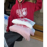 ワインレッド | ビッグプリント裏起毛プルオーバーパーカー【AW】 | aimoha