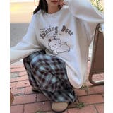 杢グレー | ゆるふわプリント裏起毛スウェット【AW】 | aimoha 