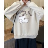 ゆるふわプリント裏起毛スウェット【AW】 | aimoha  | 詳細画像1 