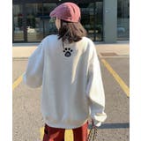 パウプリント刺繍裏起毛スウェット【AW】 | aimoha  | 詳細画像8 