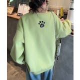 パウプリント刺繍裏起毛スウェット【AW】 | aimoha  | 詳細画像10 
