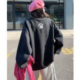 パウプリント刺繍裏起毛スウェット【AW】 | aimoha  | 詳細画像5 