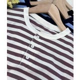 【aimoha MEN】ボーダーヘンリーネックTシャツ | aimoha men | 詳細画像7