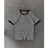 【aimoha MEN】ボーダーヘンリーネックTシャツ | aimoha men | 詳細画像1