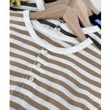 【aimoha MEN】ボーダーヘンリーネックTシャツ | aimoha men | 詳細画像6