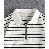 【aimoha MEN】ジップアップボーダーポロシャツ | aimoha men | 詳細画像3 