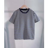 ブルー | 【aimoha MEN】ボーダークルーネックTシャツ | aimoha men