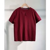 ワインレッド | 【aimoha MEN】スリットネックTシャツ | aimoha men