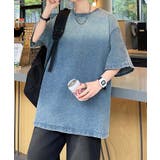 ネイビー | 【aimoha neo】Denim Vibe Tee | aimoha men