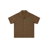 モカ | 【aimoha neo】ワンポイント刺繍オープンカラーシャツ | aimoha men
