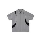 ブラック | 【aimoha neo】Curve Accent Stripe Shirt | aimoha men