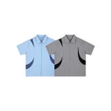 【aimoha neo】Curve Accent Stripe Shirt | aimoha men | 詳細画像1