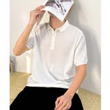 ホワイト | aimoha men リラックスフィットポロトップス | aimoha men
